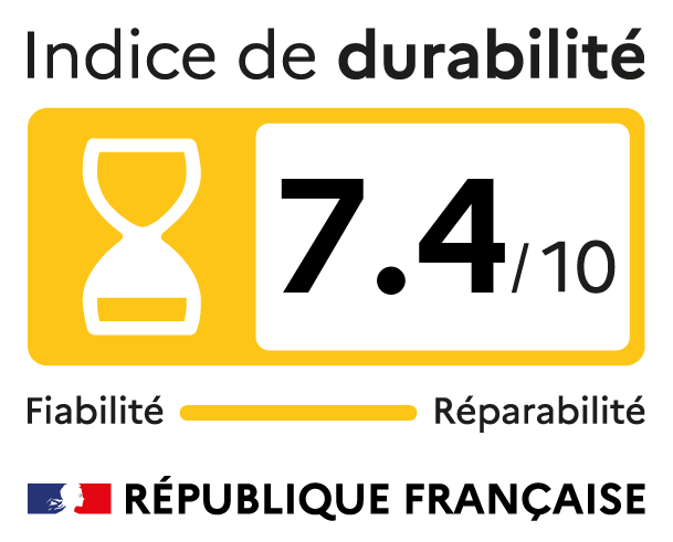 Indice durabilité de 7.4