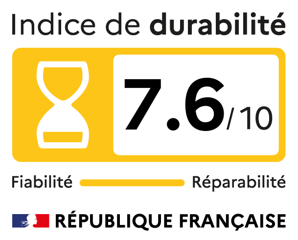 Indice durabilité de 7.6