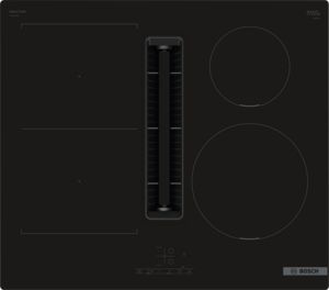 Plaque induction Bosch Table de cuisson aspirante induction 60cm 4 foyers  7400w noir PVS611B16E